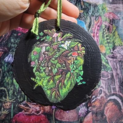 Heart of the Forest Wood Slice Ornament