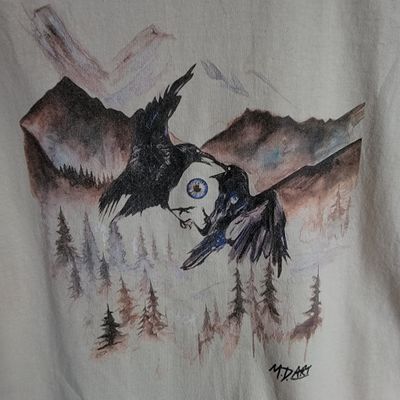 (Medium) Unisex &quot;Odin&#39;s Eye&quot; cotton tee