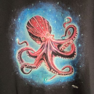 (Medium) Unisex Octopus cotton tee