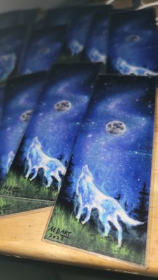 Laminated Wolf Bookmark