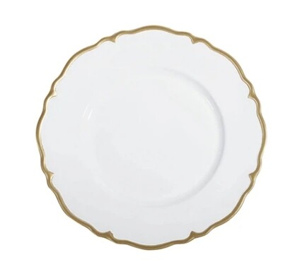 Gold Trim Scallop Charger