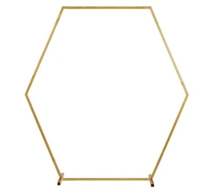 Gold Metal Hexagon Backdrop