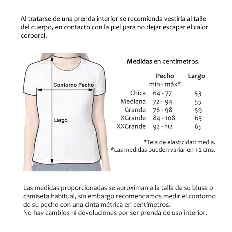 Camiseta Termica Mujer Manga Corta