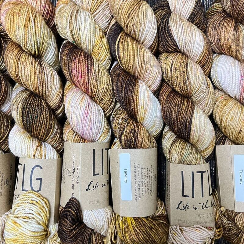 LITLG twist sock yarn Tawney