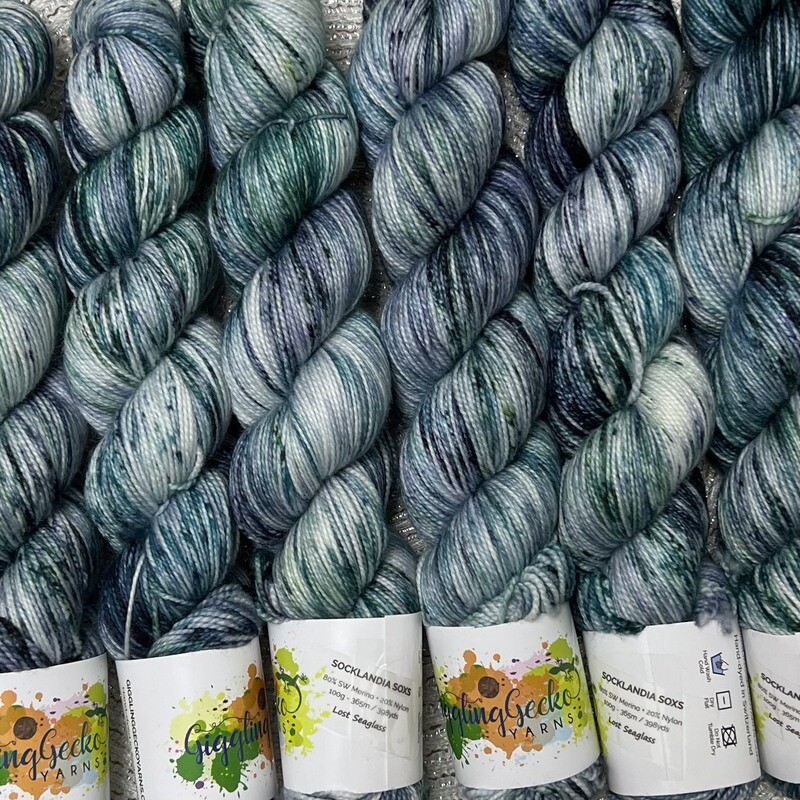 GGY GigglingGecko Socklandia Soxs Yarn Lost Seaglass