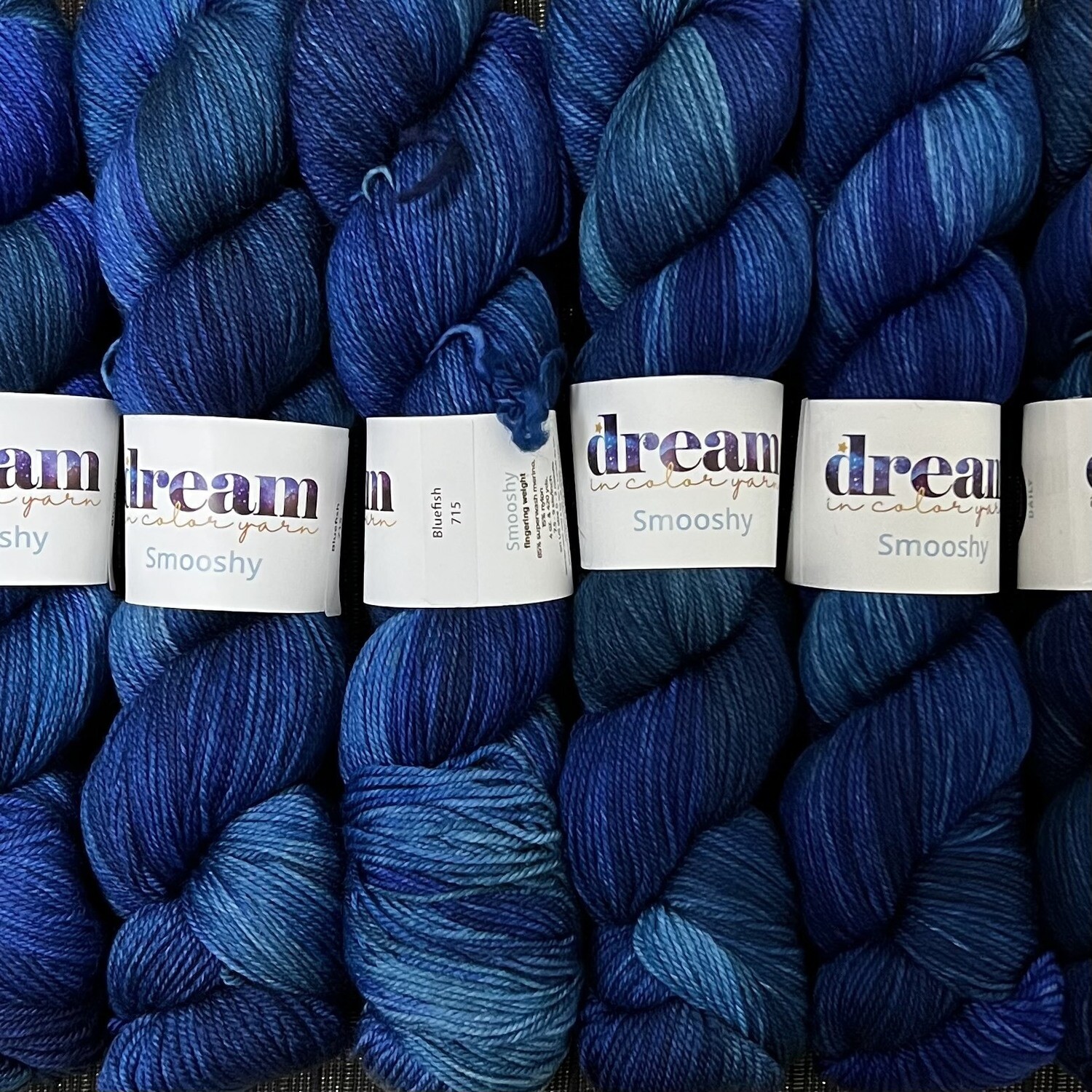 Dream in Color  Yarn  Smooshy Sock Blue fish