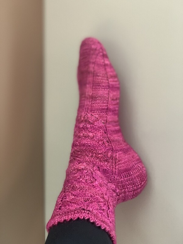 Knitting online class Top down Lace Sock