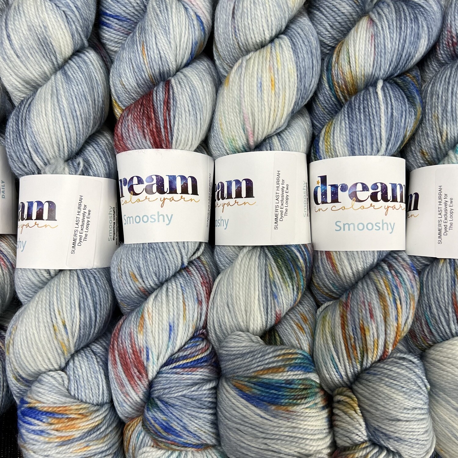 Dream in Color  Yarn  Smooshy Sock Summer’s last Hurrah dyed Exclusively for the Loopy Ewe