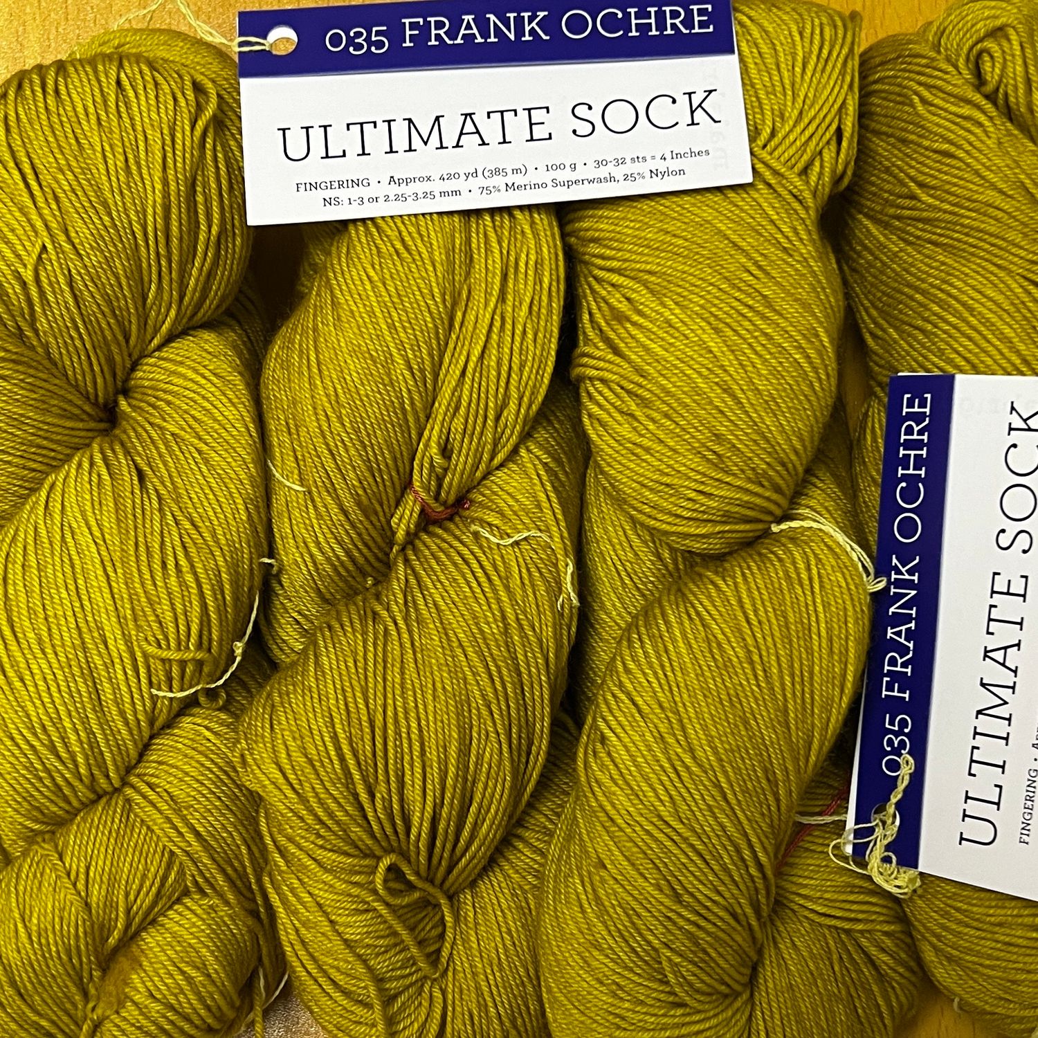 Malabrigo Ultimate Sock 035 Frank Ochre