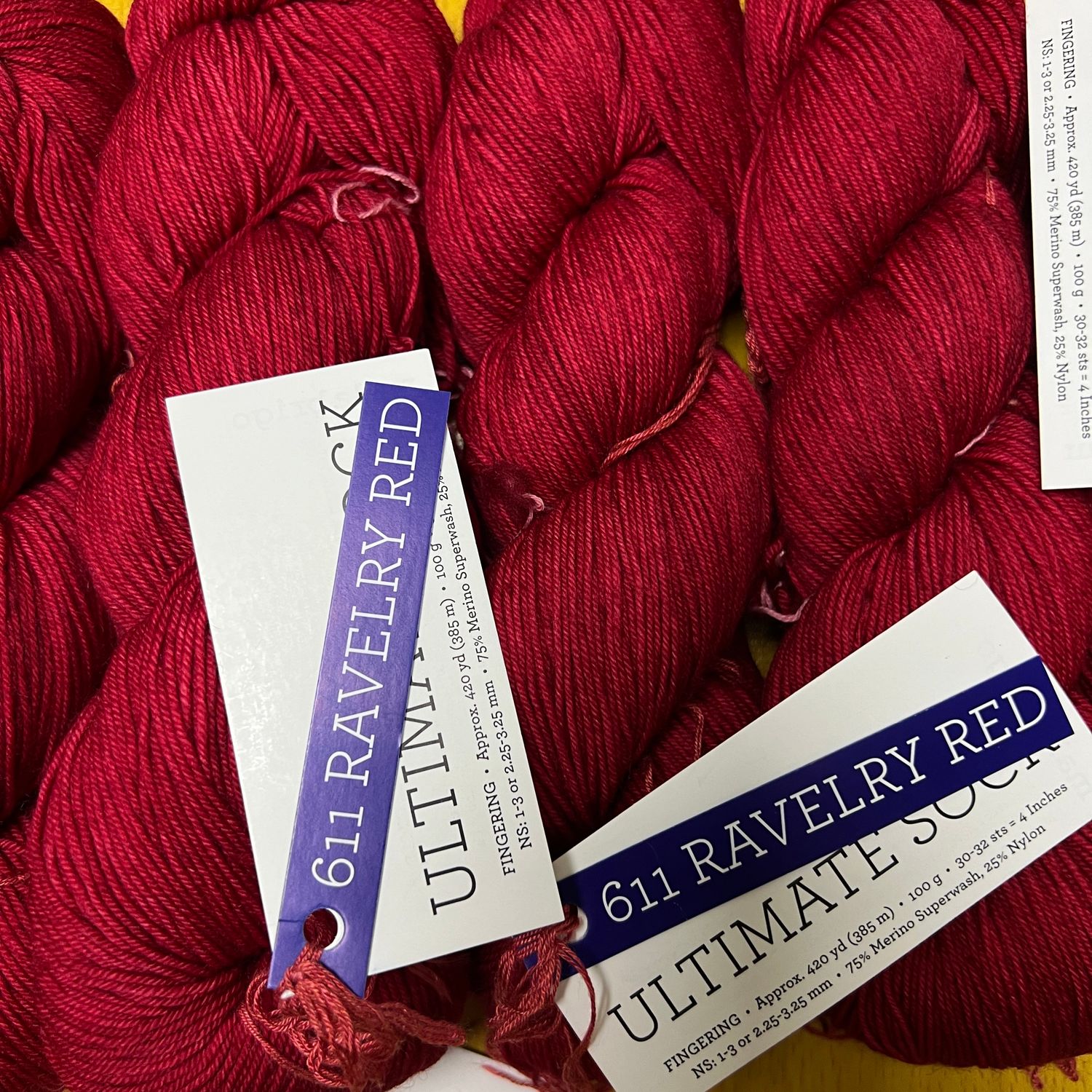 Malabrigo Ultimate Sock 611 Ravelry Red