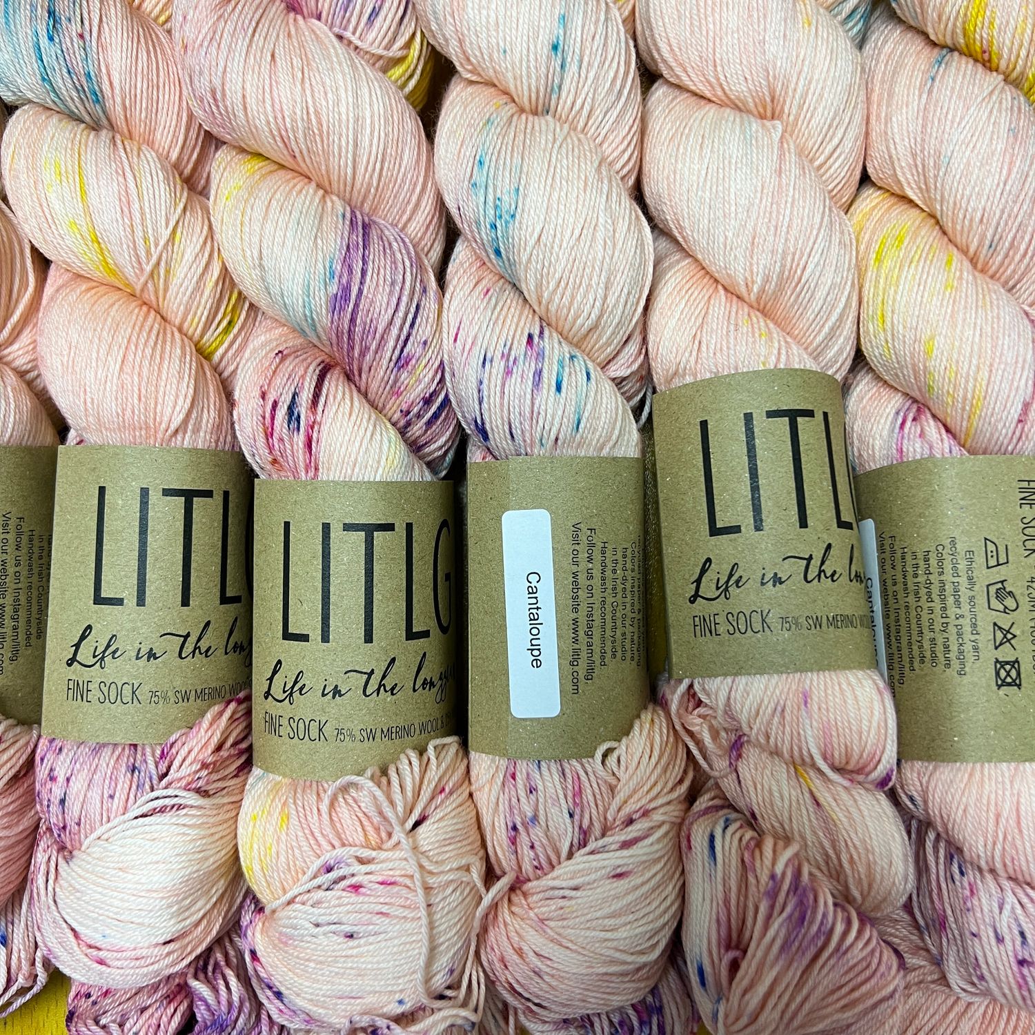 LITLG fine sock yarn Cantaloupe