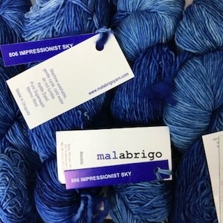 💜 Malabrigo Hand dye Mechita Yarn Impressionist Sky #806