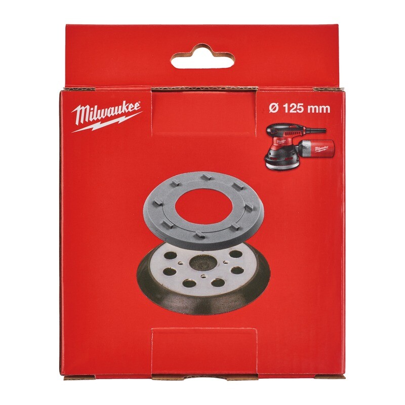 Milwaukee - Platorello Ricambio Levigatrici Rotorbitali Ros 125 E - 8 Fori