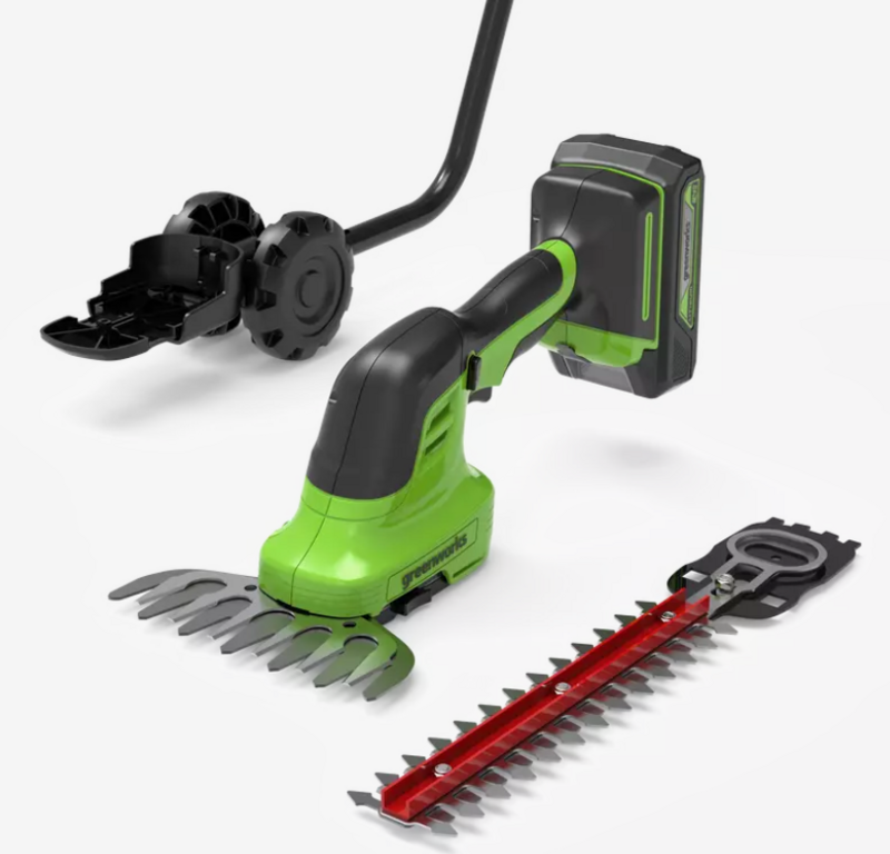 Greenworks - Forbice G24Shtx + 1A batteria Gsk24B2 + Asta prolunga + Carica Batt.
