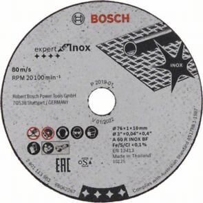 Bosch - Mola Da Taglio Espert For Inox Per Gws Ø76X1 Mm. 5Pz