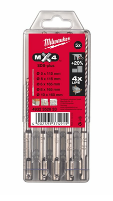 Milwaukee - Set di punte 5Pz (5/6X110Mm) (6/8/10X160Mm)