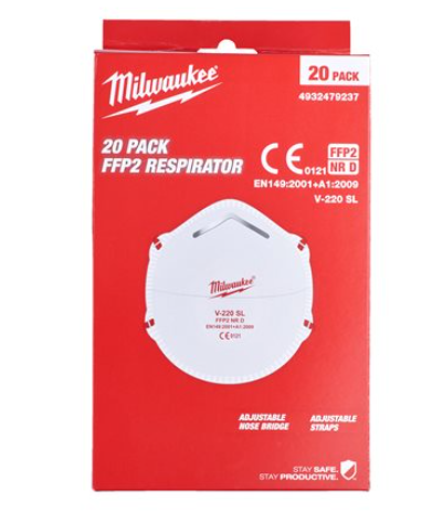 Milwaukee - Mascherina Monouso Ffp2 Nr D - 20Pz