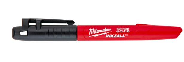 Milwaukee - Pennarello Indelebile Punta Fine, Colore: Nero