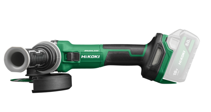 Hikoki - Smerigliatrice Angolare 18V, Ø125mm, Velocità variabile, Freno motore, Brushless, solo corpo, Valigetta Stackable. *CORDLESS*