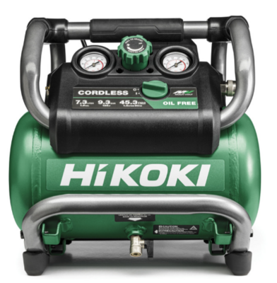 Hikoki -   Compressore aria 36V, pressione massima 8bar, capienza serbatoio 5L, solo corpo. *CORDLESS*