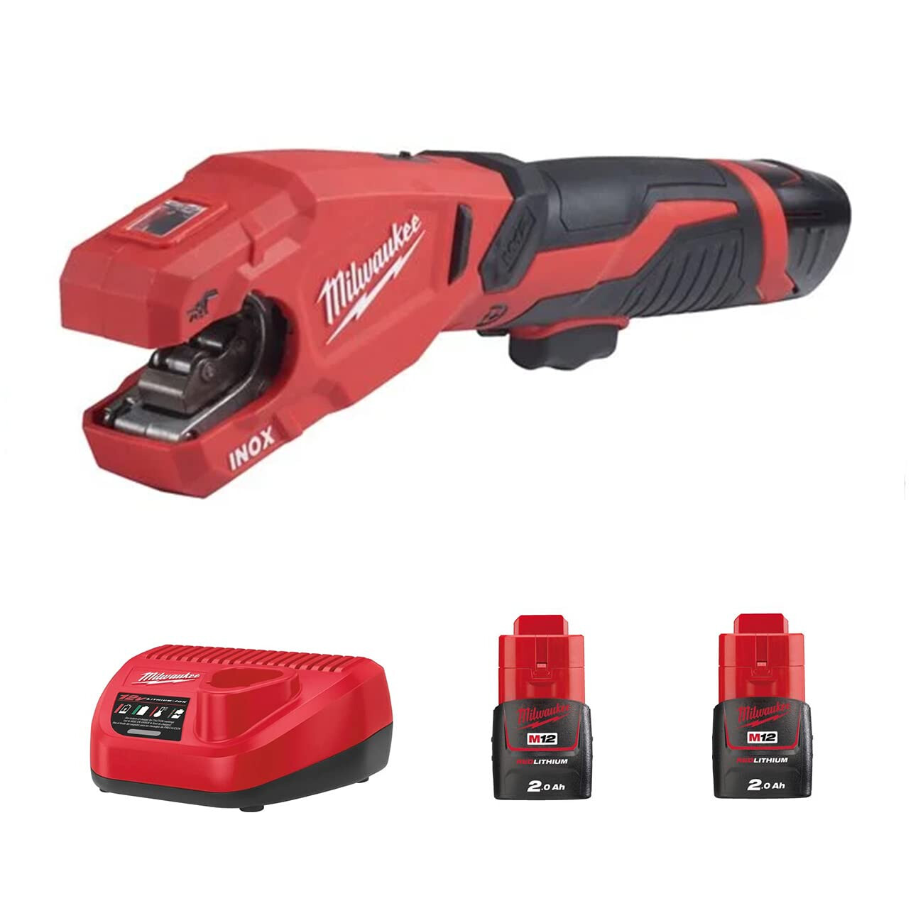 Milwaukee M12 PCSS-202C RAPTORâ„¢ Accu Pijpsnijder RVS 12V 2.0Ah in Transportkoffer - 4933479242 (4933479242) Milwaukee M12 PCSS-202C RAPTORâ„¢ Accu Pijpsnijder RVS 12V 2.0Ah in Transportkoffer - 4933479242 (4933479242)