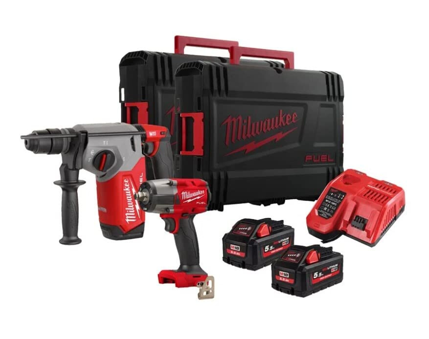 Milwaukee Kit 18V TASSELLATORE M18FHX + Avvitatore AD IMPULSI 1/2 FMTIW2F12 con 2 BATTERIE da 5.5AH High Output Milwaukee Kit 18V TASSELLATORE M18FHX + Avvitatore AD IMPULSI 1/2 FMTIW2F12 con 2 BATTERIE da 5.5AH High Output