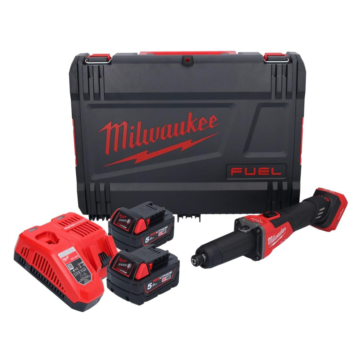 Milwaukee Smerigliatrice dritta a batteria M18 FDGROVB-502X 18V 5Ah smerigliatrice ONE-KEY(TM) strumento Tracking