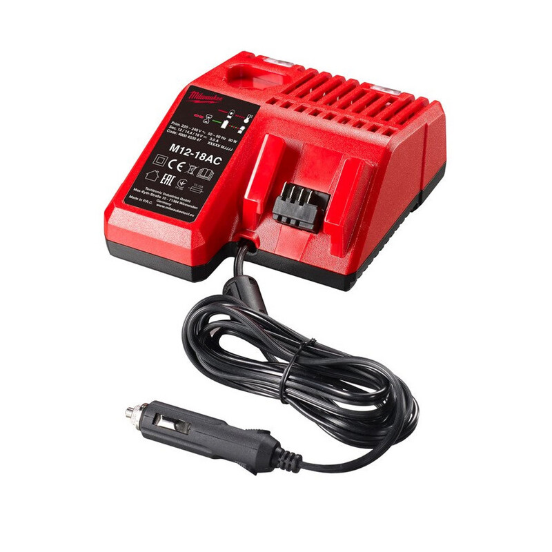 Milwaukee - Caricabatterie per Auto M12-M18 Milwaukee - Caricabatterie per Auto M12-M18