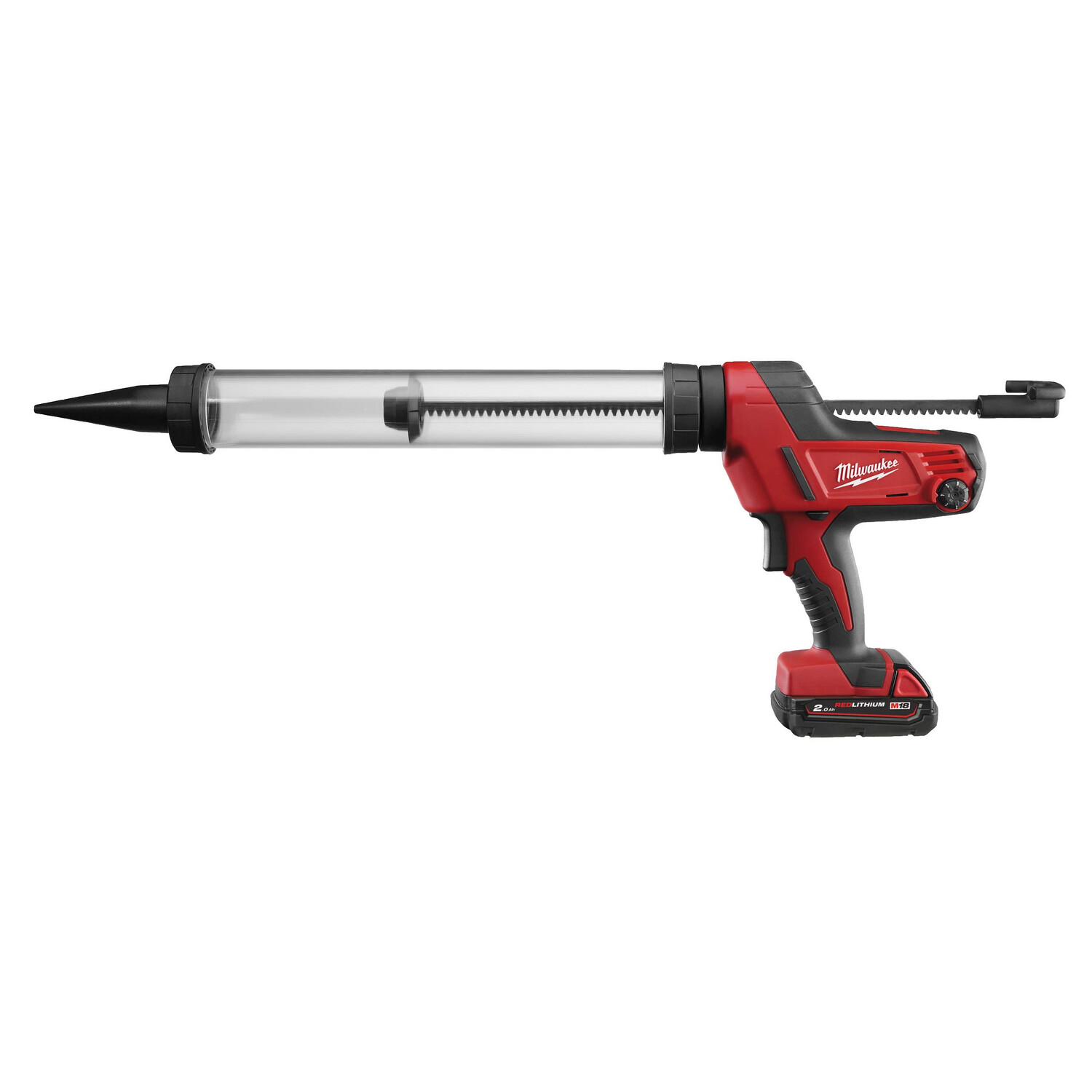 Milwaukee - Pistola per silicone tubo trasparente 600mm 18 Volt (1 batteria) 2,0Ah