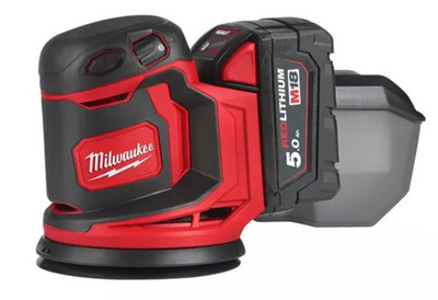 Milwaukee - Levigatrice Rotorbitale 18 Volt 5,0 Ah 125mm