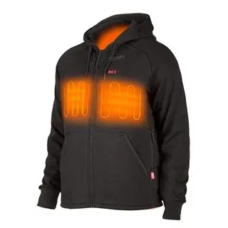 FELPA TERMICA CON CAPPUCCIO NERA M12 + BATTERIA + CARICA BATTERIE