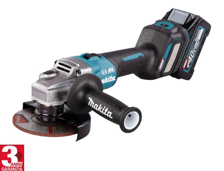 Makita - Smerigliatrice angolare 125Mm 40V Max, 4Ax2, Bl Motor