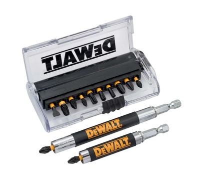 Dewalt - Set Composto Da 14 Pezzi Assortiti: Ph1 , Ph2, Ph3, Pz1, Pz2 X 3, Pz3, Sl6, T20, T25, T30 Da 25Mm. Adattatore Magnetico Con Guida da 80Mm e da 120Mm Dewalt - Set Composto Da 14 Pezzi Assortiti: Ph1 , Ph2, Ph3, Pz1, Pz2 X 3, Pz3, Sl6, T20, T25, T30 Da 25Mm. Adattatore Magnetico Con Guida da 80Mm e da 120Mm