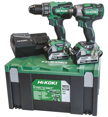 Hikoki -Kit Combo Brushless - 18 V - 5 Ah
trapano avvitatore con percussione + avvitatore ad impulsi 1/2"