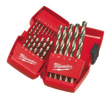 Milwaukee - Cassetta Punte Hss-G 19 Pz ( Ø Da 1 A 10 Con Incrementi Di 0.5)