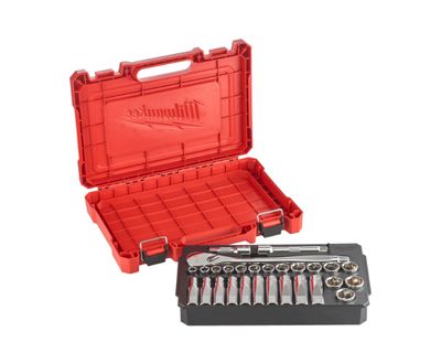 Milwaukee - Set 28Pz  di cricchetto e bussole