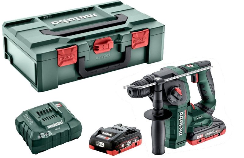 Metabo - Martello perforatore a batteria  Bh 18 Ltx Bl 16-2 X 4,0 Ah Lihd