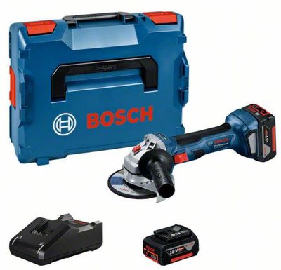 Bosch -Smerigliatrice Gws 18V-7 + 2 batt. 4.0Ah