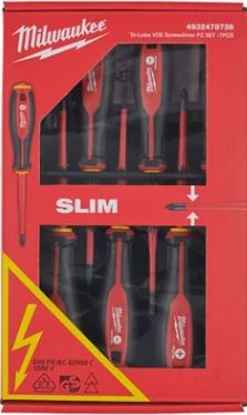 Milwaukee - Set Giraviti Isolati, Pz 1000V 7 Pz