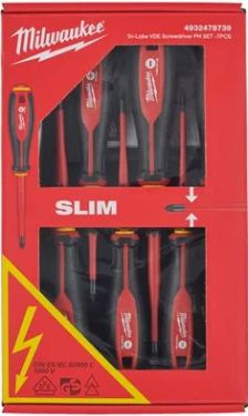Milwaukee - Set Giraviti Isolati, Ph 1000V 7 Pz