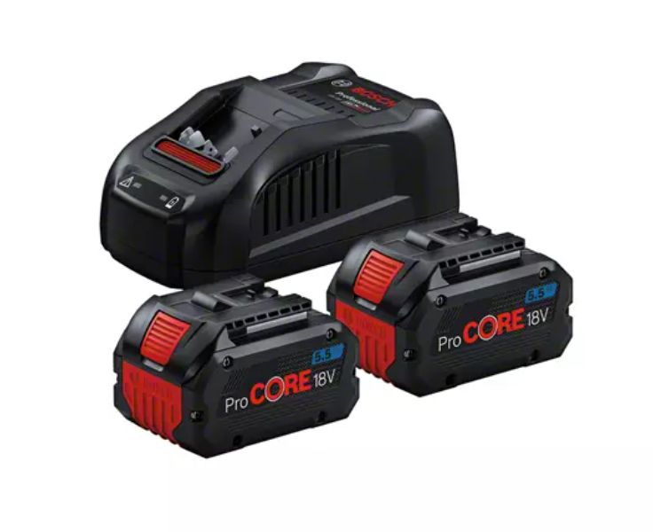 Bosch - Set Batterie 2X Procore 18V 5.5 Ah + Caricabatterie Gal 1880 Cv