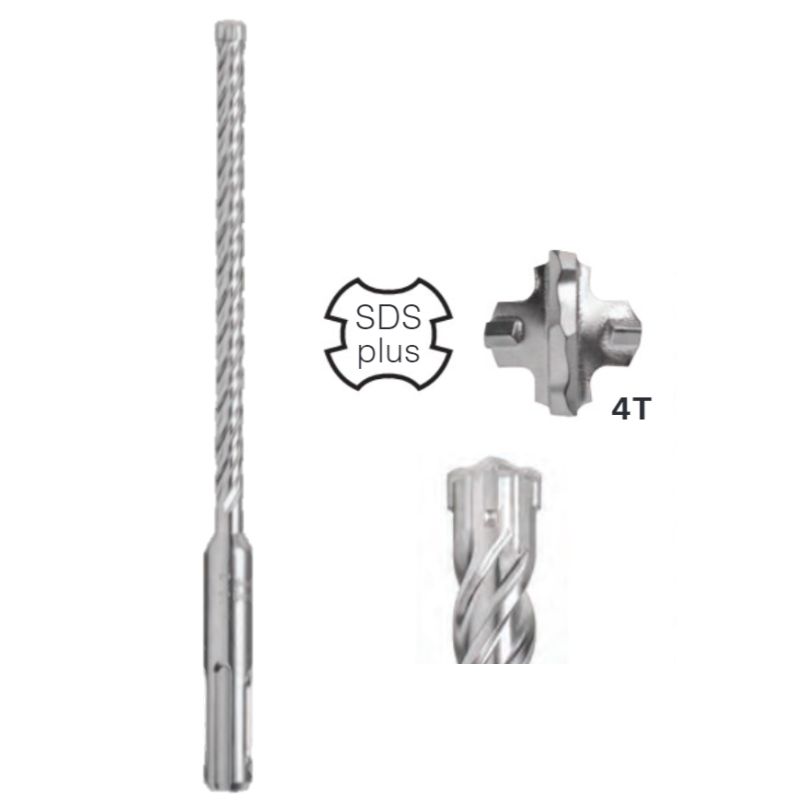 Hikoki - Punta Sds-Plus 4 Taglienti - Lunghezza 450 Mm