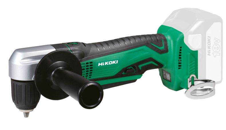 Hikoki - Trapano Angolare 18V,  12,5Nm, Reversibile, Variazione elettronica dellaVelocità, Freno Motore, Mandrino autoserrante 1-10mm, solo corpo, Valigetta Stackable. *CORDLESS*