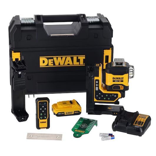 Tracciatore Laser multilinea 3 x 360° con telecomando con raggio verde