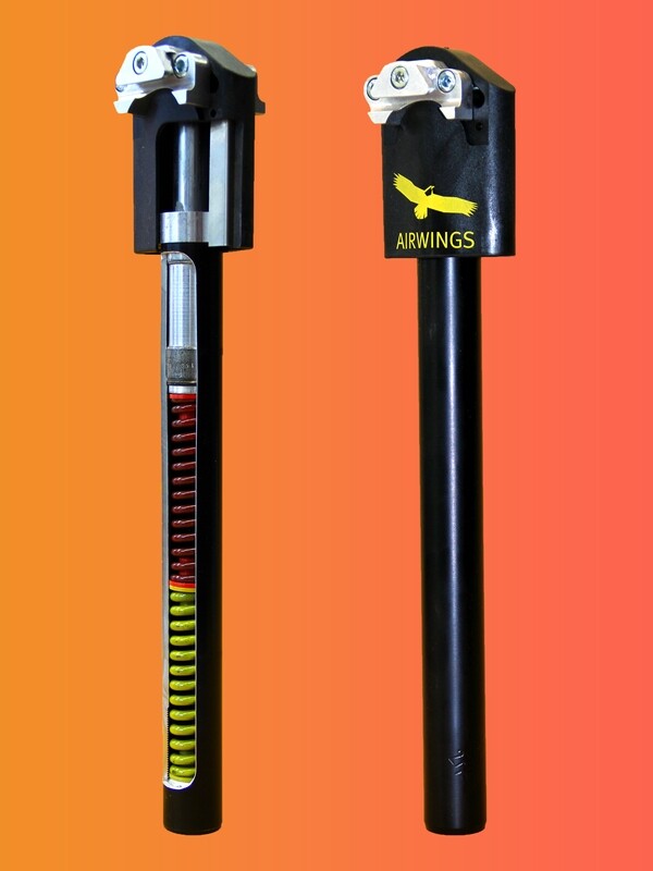 Airwings COMFORT1Plus Gefederte Sattelstütze mit Gleitlager, 320mm Länge