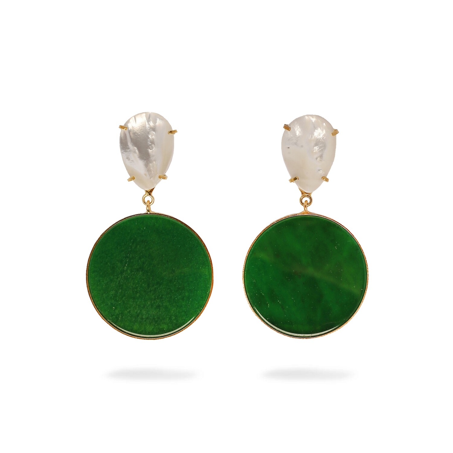 GAIA PETIT in green Agate gemstones