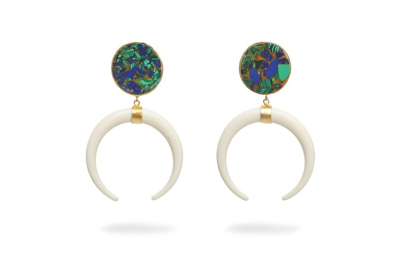 NELIA in Chrysocolla and white Resin