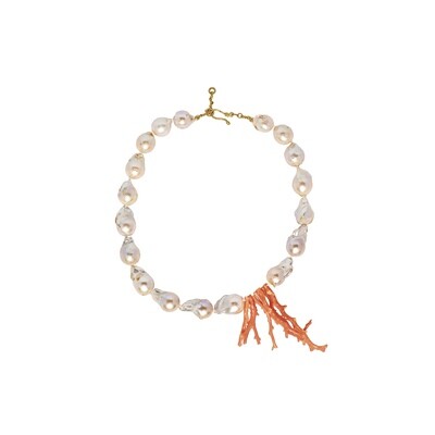OCEANA petit in Baroque Pearls and Coral branches