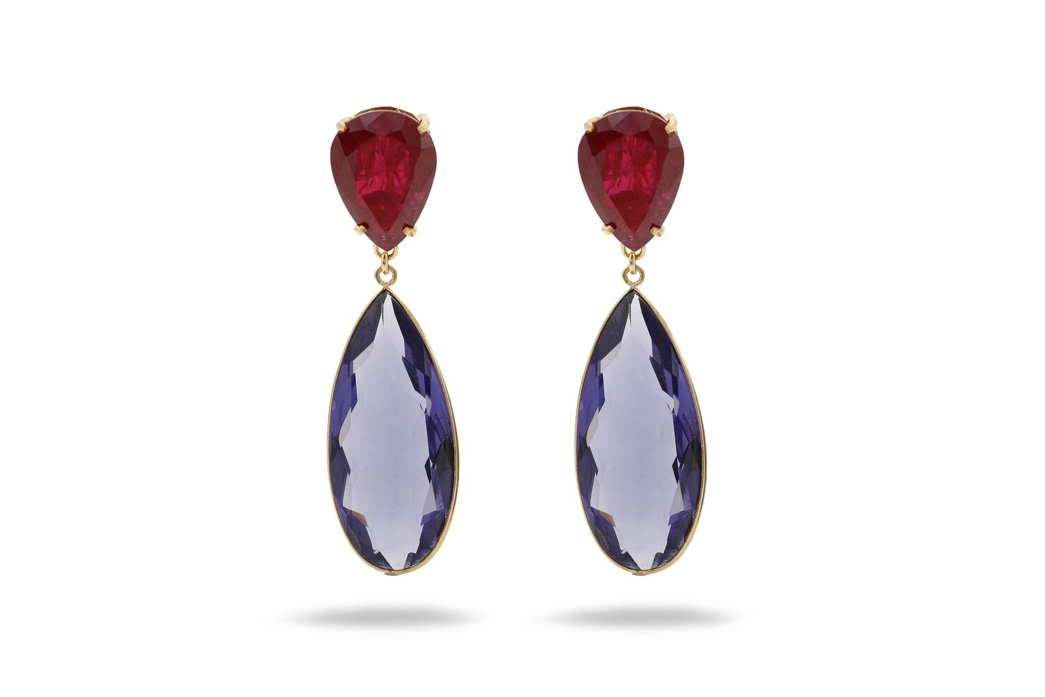 KANDY in red Agate and Zirconium gemstones