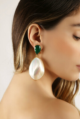 Maurea Green in Mother Of Pearls And Green Agate